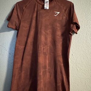 Gymshark Brown Short Sleeve Tee Versatile Crew Neck